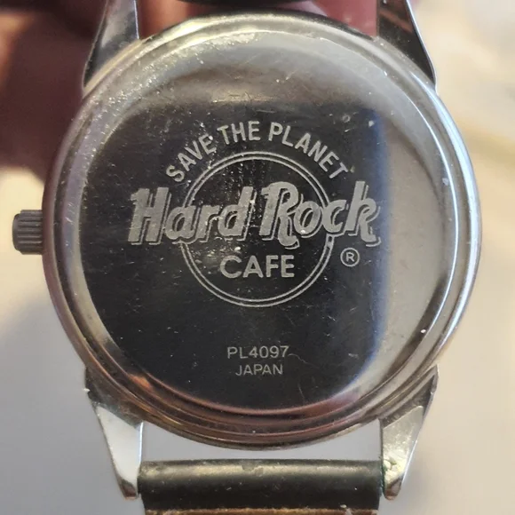 Vtg Hard Rock Cafe Key West Silver/Blue Leather Unisex Collector Watch - Picture 4 of 4